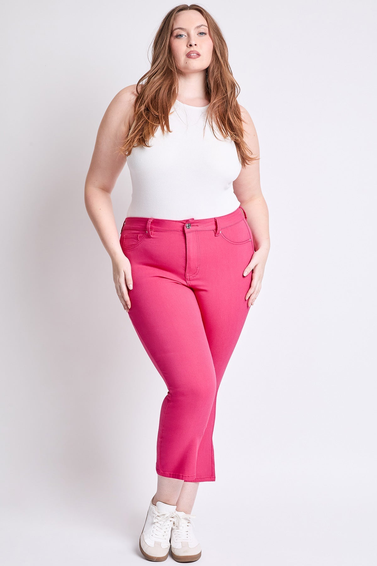 Women's Plus Hyperstretch Cropped Kick Flare Pants YMI JEANS